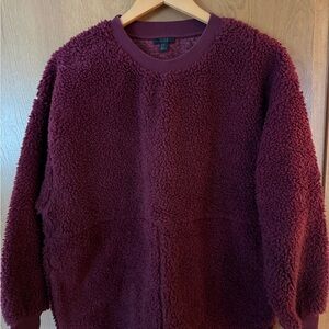 COS Burgundy Textured Sweater